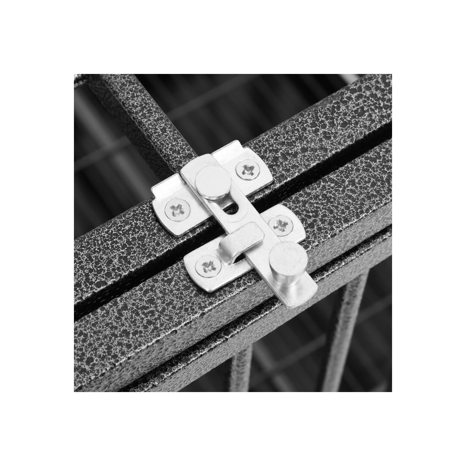 vidaXL Dog Cage with Wheels Steel 92x62x76 cm