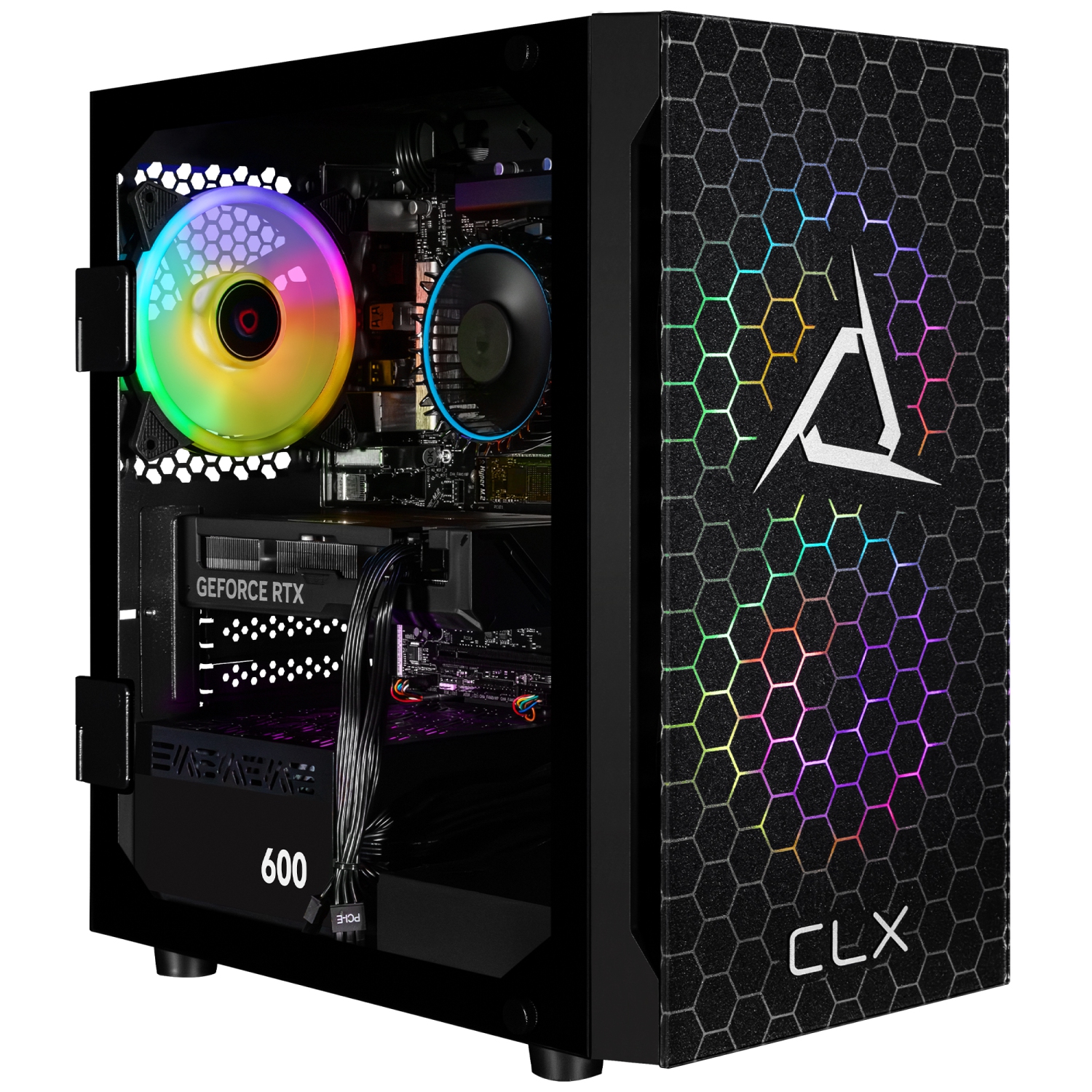 CLX SET Gaming PC - Intel Core i5 12400F 2.5GHz 6-Core, 16GB DDR4, GeForce RTX 4060 8GB, 1TB NVMe M.2 SSD, 2TB HDD, WiFi, Black CLX Spear Mini-Tower, Windows 11 Home