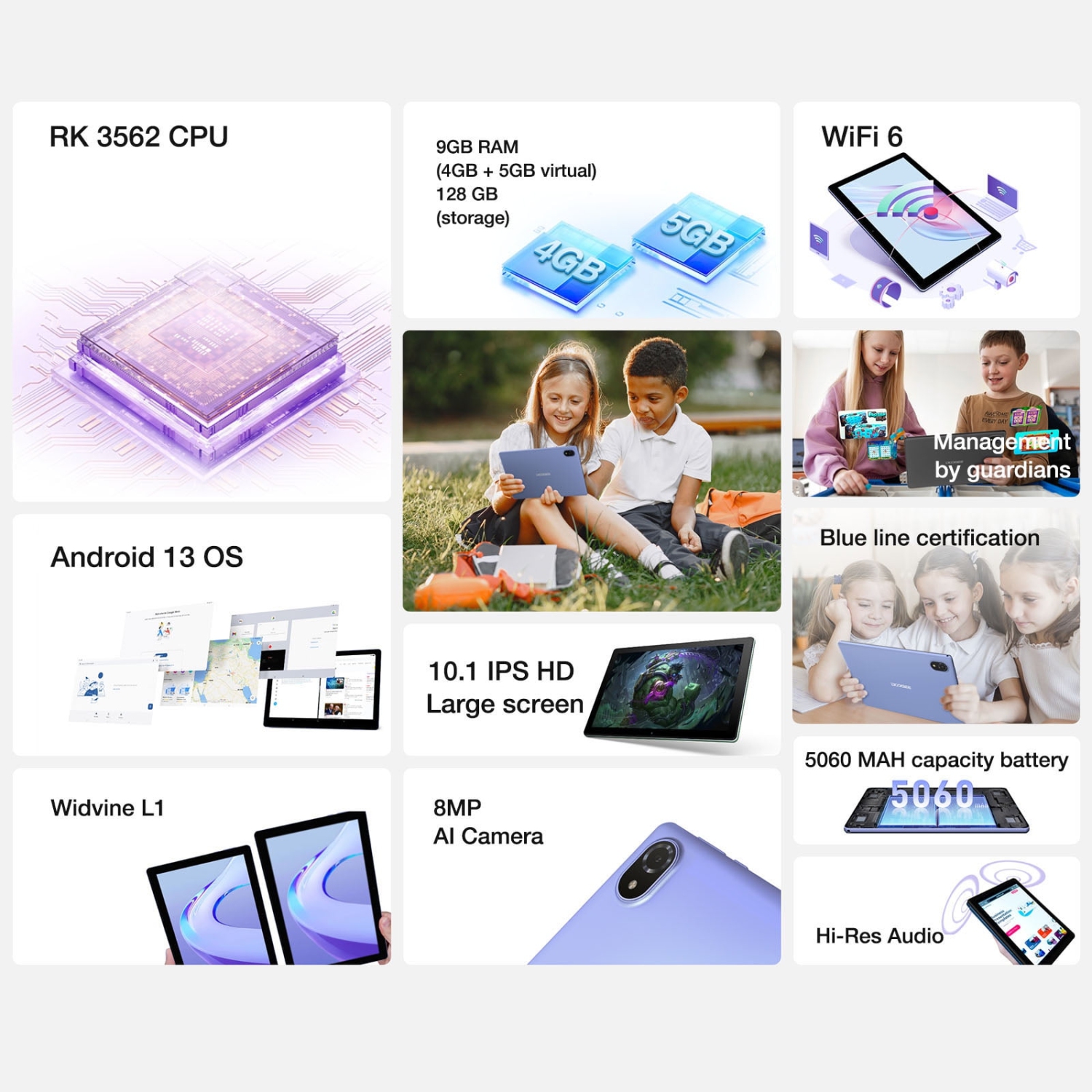 Doogee U10 Tablet Pc- Purple