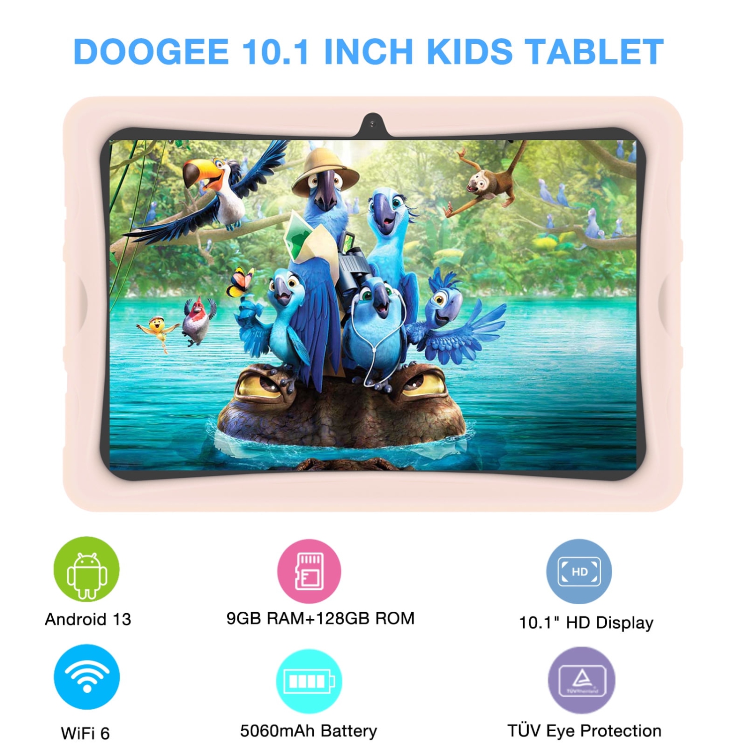 Doogee U10 Kid Tablet Pc - Candy Pink