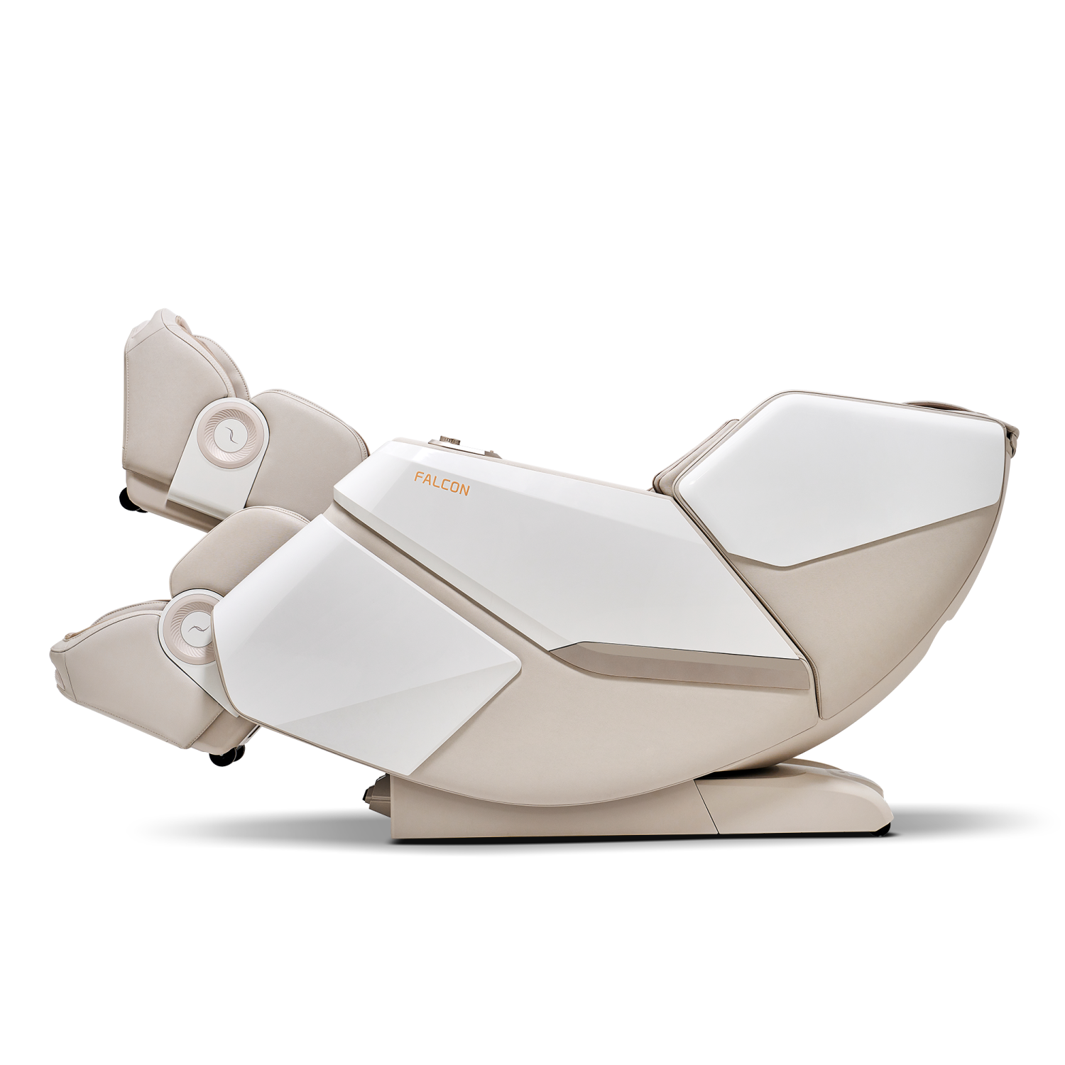 Fauteuil de massage 4 XD de Bodyfriend pour mouvements séparés des jambes et massage des muscles de base - Beige/cuir - EXPÉDITION GRATUITE