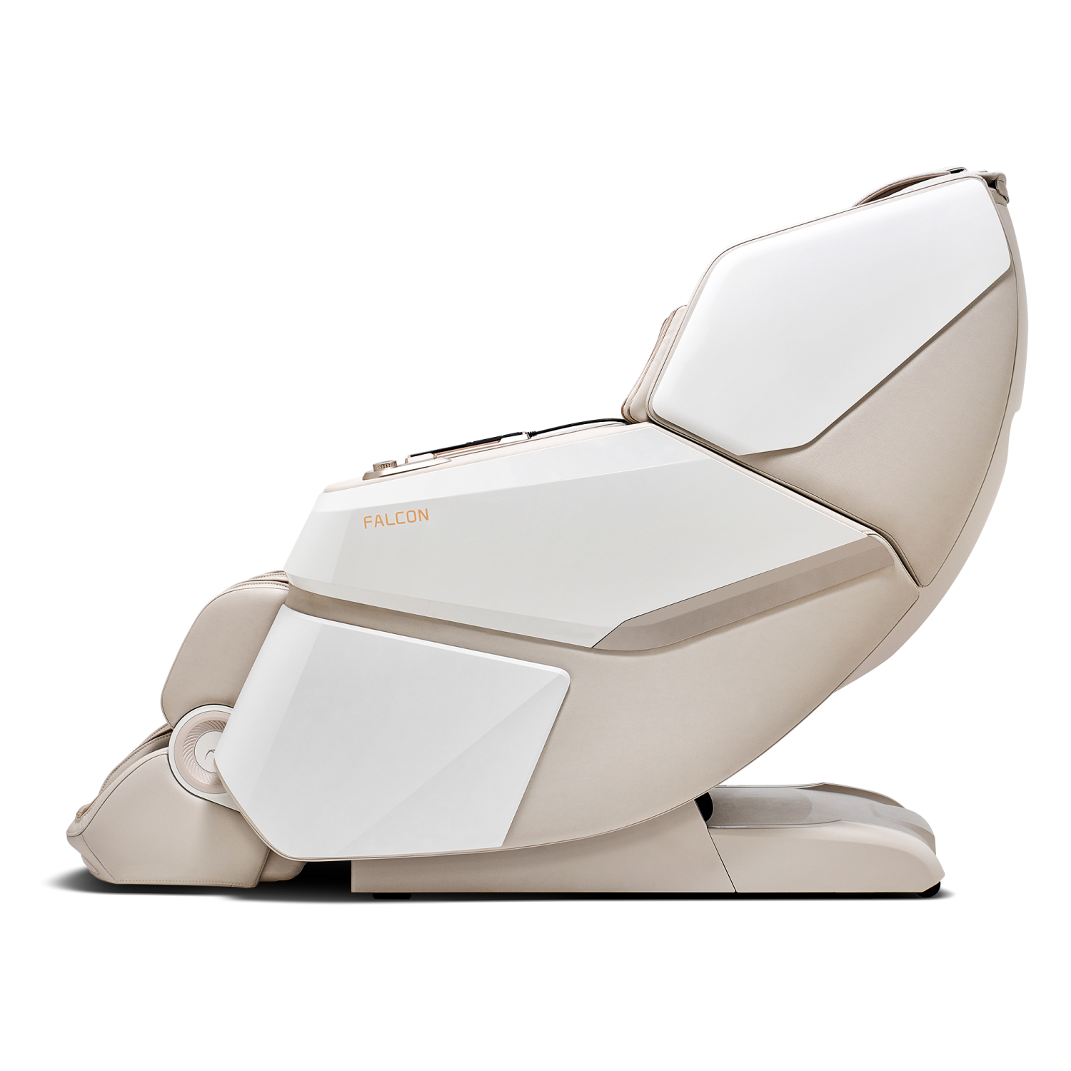 Fauteuil de massage 4 XD de Bodyfriend pour mouvements séparés des jambes et massage des muscles de base - Beige/cuir - EXPÉDITION GRATUITE