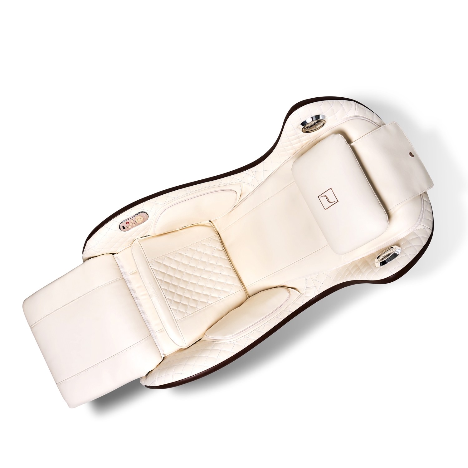 Bodyfriend Eliza Compact Reclining Massage Chair Delivering Powerful Neck and Shoulder Massage with Hip Air Massage-Cream/Leather - FREE SHIPPING