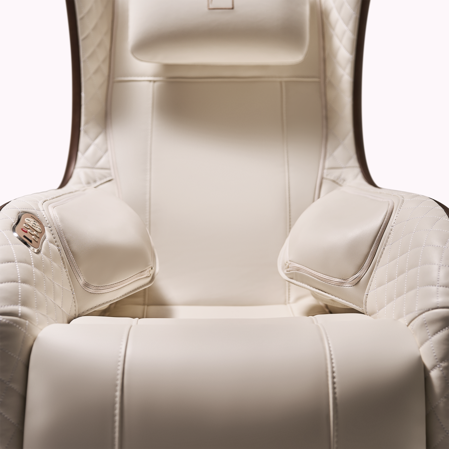 Bodyfriend Eliza Compact Reclining Massage Chair Delivering Powerful Neck and Shoulder Massage with Hip Air Massage-Cream/Leather - FREE SHIPPING
