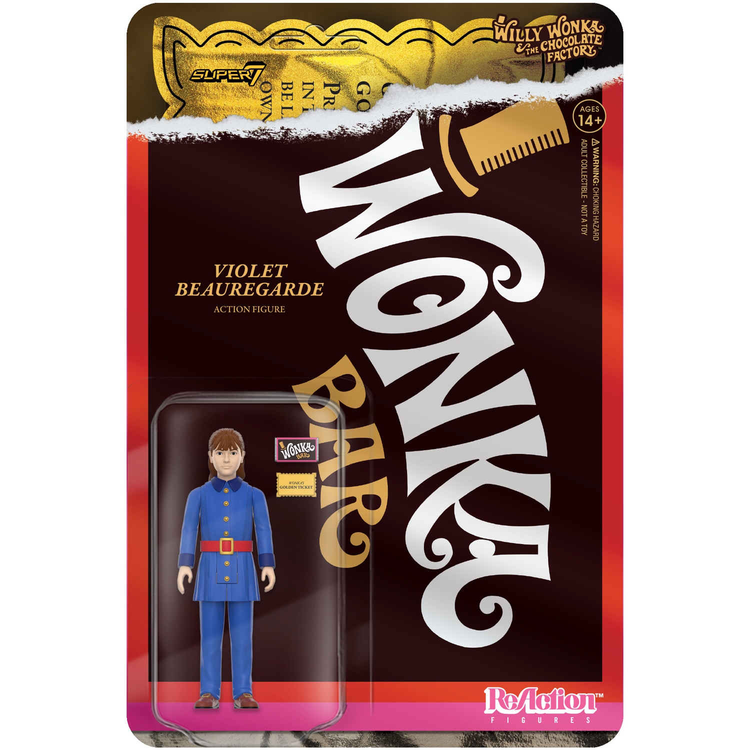 Super7 - Willy Wonka & the Chocolate Factory - Violet Beauregarde Reaction Figure Wv1 [COLLECTABLES]