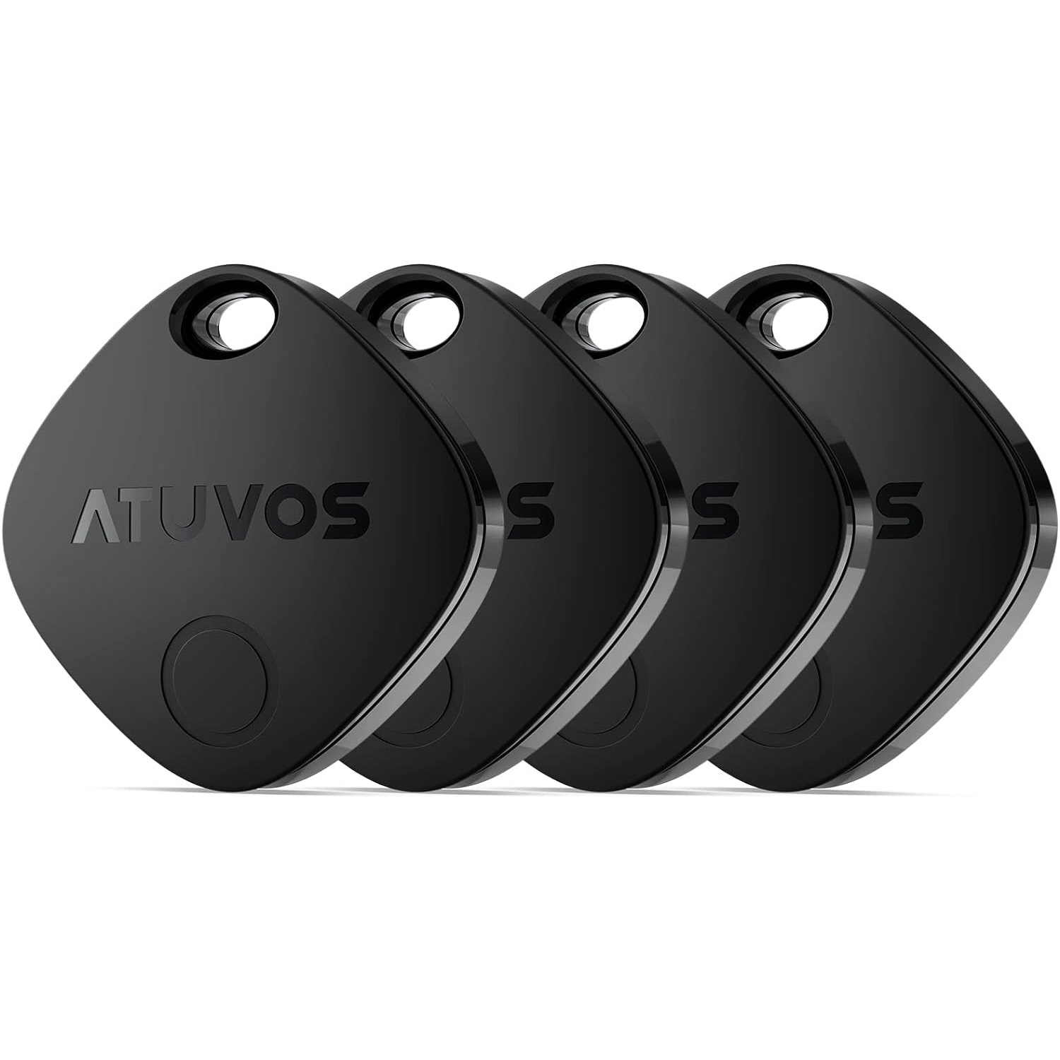 ATUVOS Key Finder and Luggage Tracker 4 Pack, Smart Tag Compatible with Apple Find My, Bluetooth Item Locator for Keys, Bags, Suitcase, Wallets, R