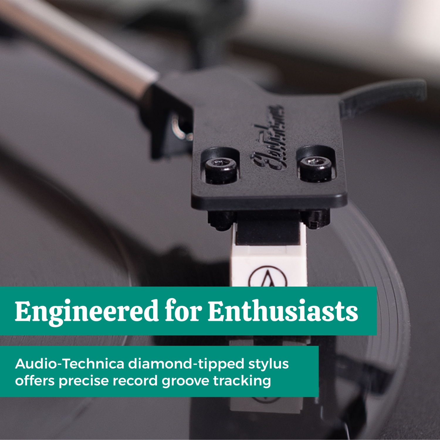 Electrohome Montrose Record Player Stereo System with 4" Bluetooth Powered Bookshelf Speakers, Belt-Drive Turntable