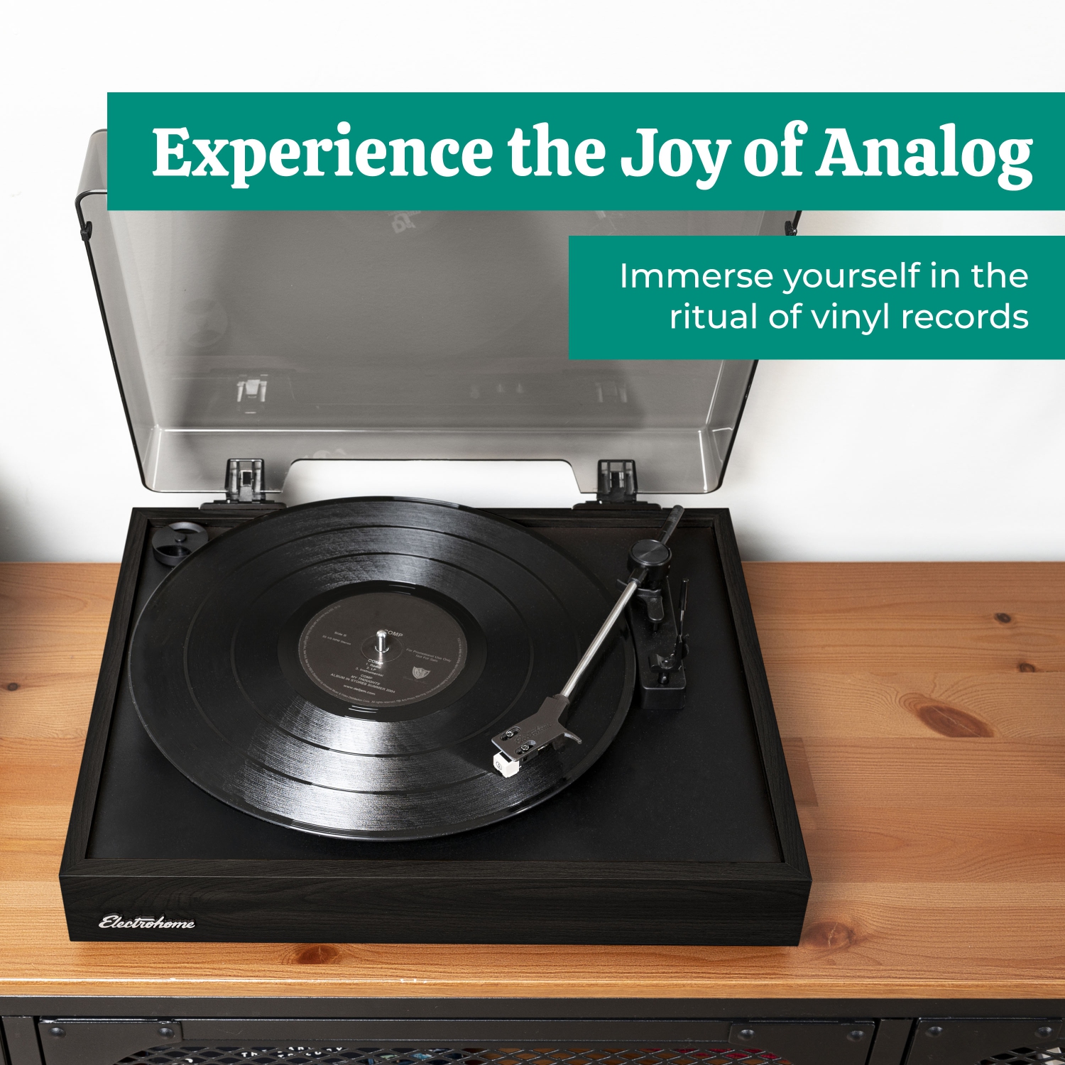 Tourne-disque en vinyle Montrose d'Electrohome, tourne-disque à entraînement par courroie, tête de lecture Audio-Technica, préamplificateur intégré,