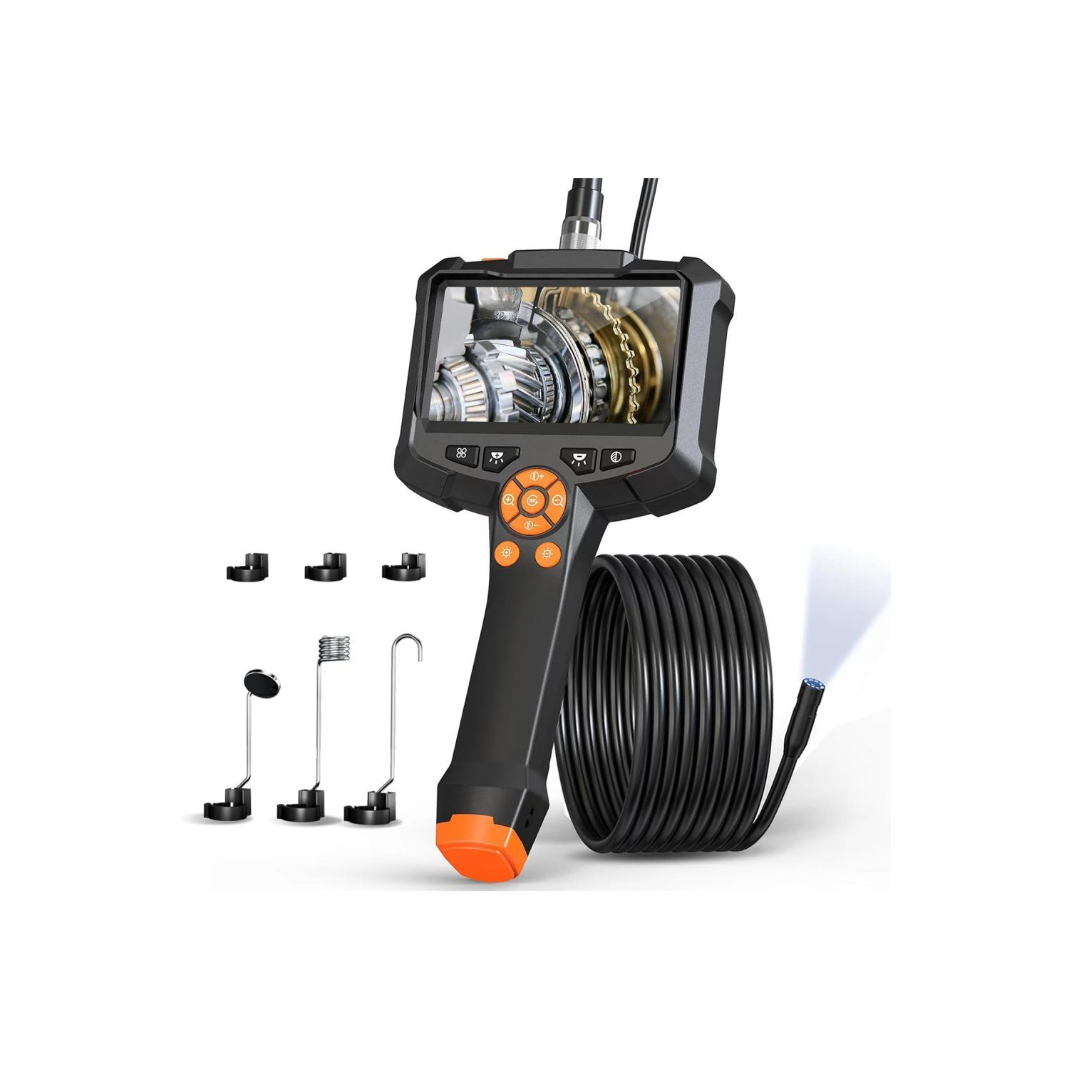 Caméra d'inspection de l'endoscope axGear écran de 4,3 pouces étanche de calibre industriel 33ft Snake