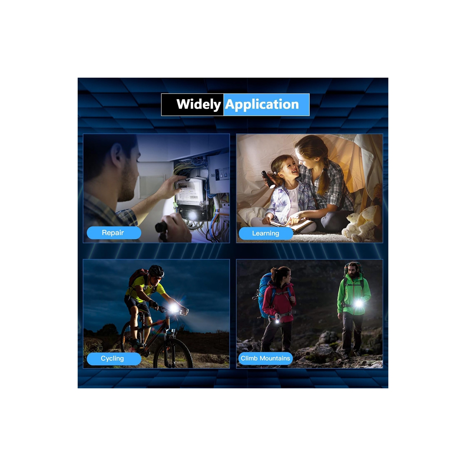 Lampe de poche à DEL rechargeable et étanche de 10000 lumens d'axGear à l'extérieur