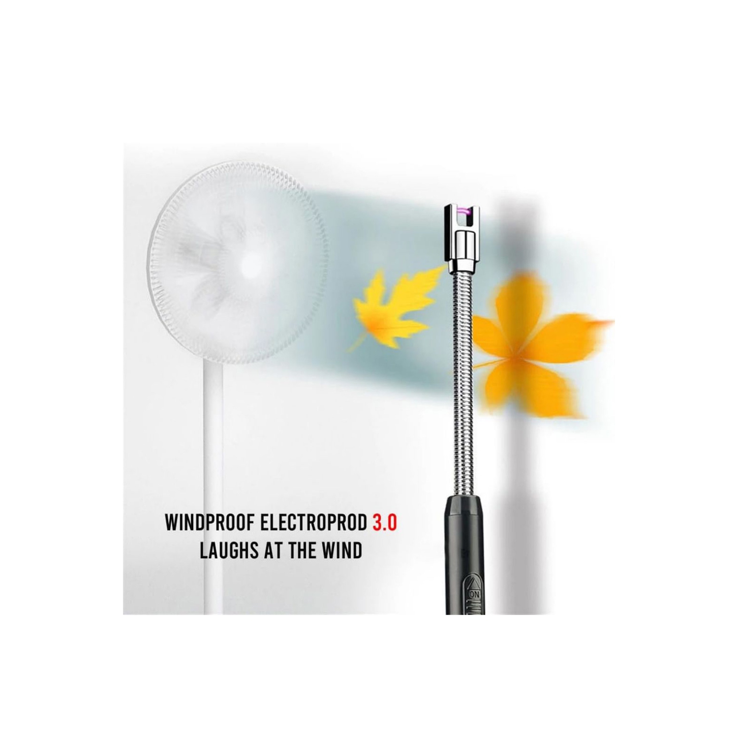 Allume-chandelle électrique rechargeable USB et résistant au vent d'axGear, BBQ, long cou arqué