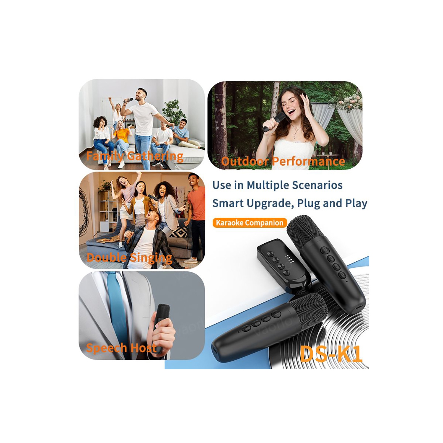 Amplificateur mélangeur DSP KTV Bluetooth Mic Companion d'axGear pour karaoké sans fil