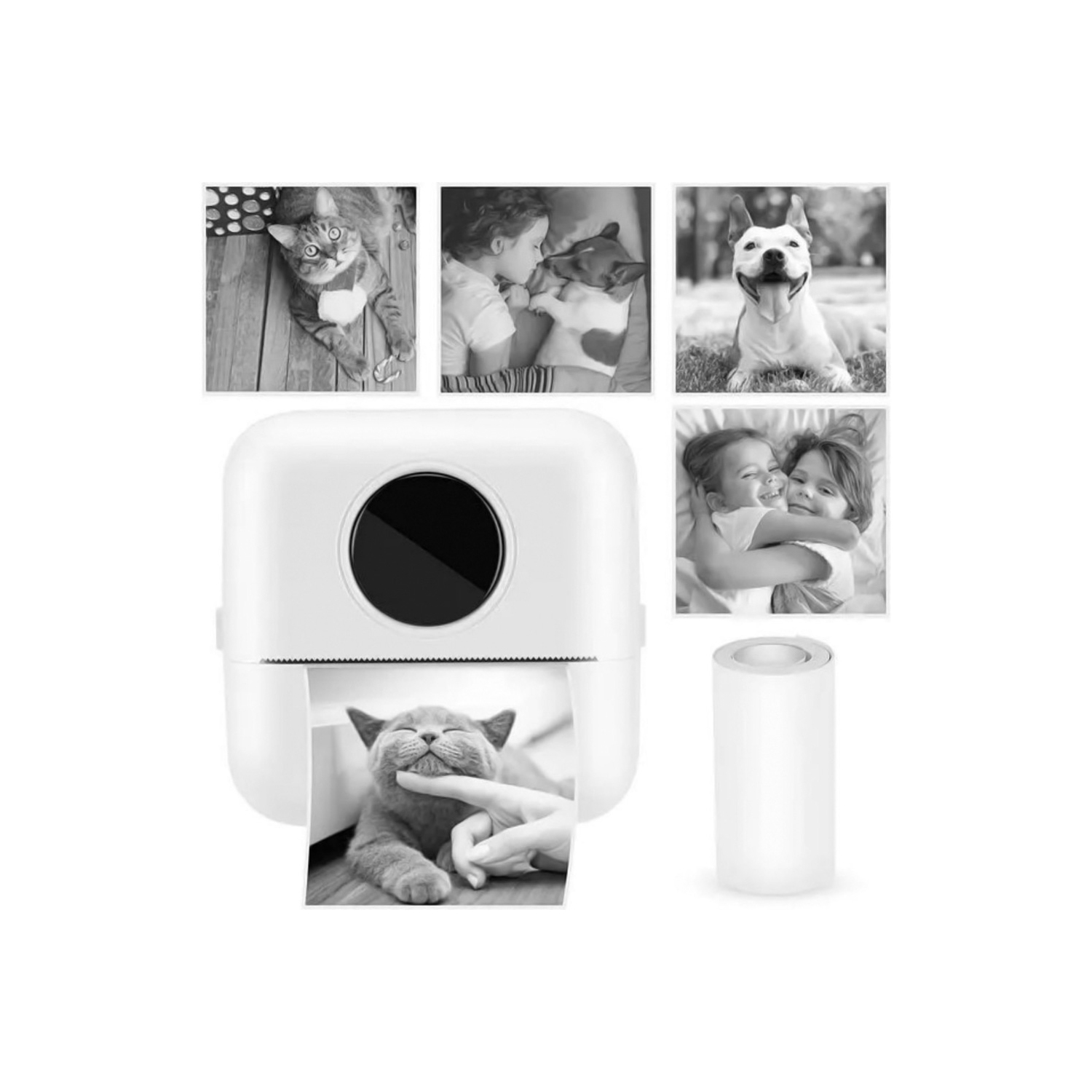 Mini-imprimante photo sans fil Bluetooth portative de poche d'axGear à impression sans disque