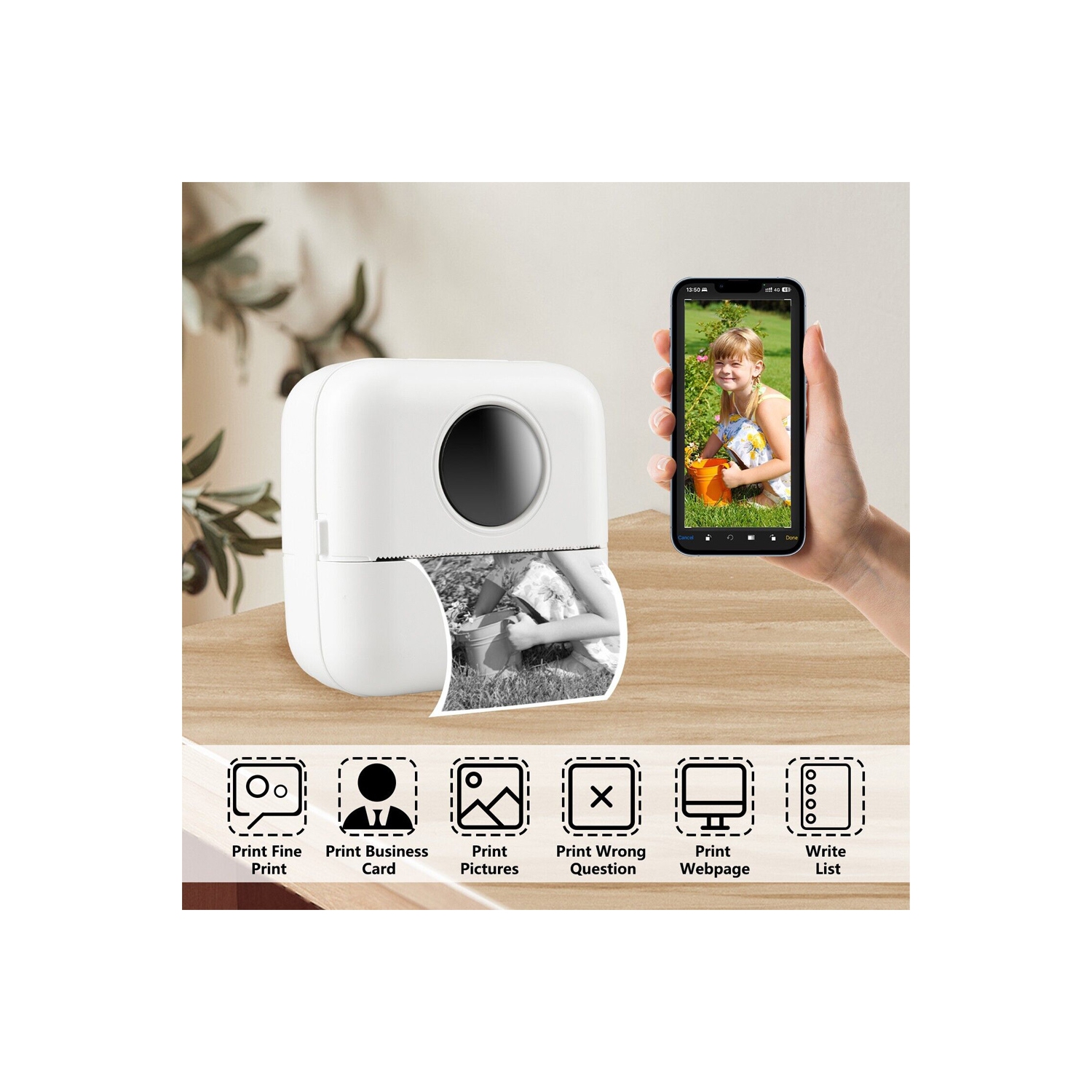 ORGSTA S002 Sticker Printer - Mini Printer Portable Thermal Sticker Maker, Bluetooth Print Pod Inkless Label Maker For Photos, Journal, Receipts, DIY Creation - Color Red | Guatemala
