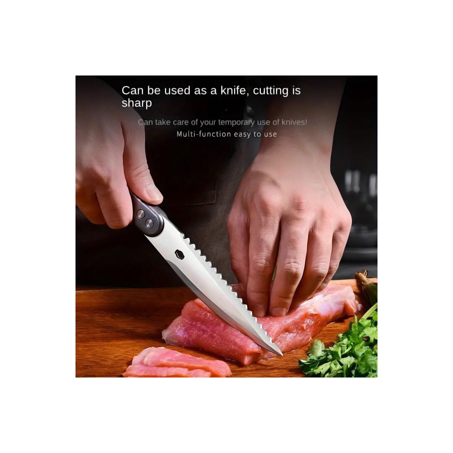 Ciseaux de cuisine robustes ciseaux de cuisine à coupe multifonction en acier inoxydable ultra-nette d'axGear