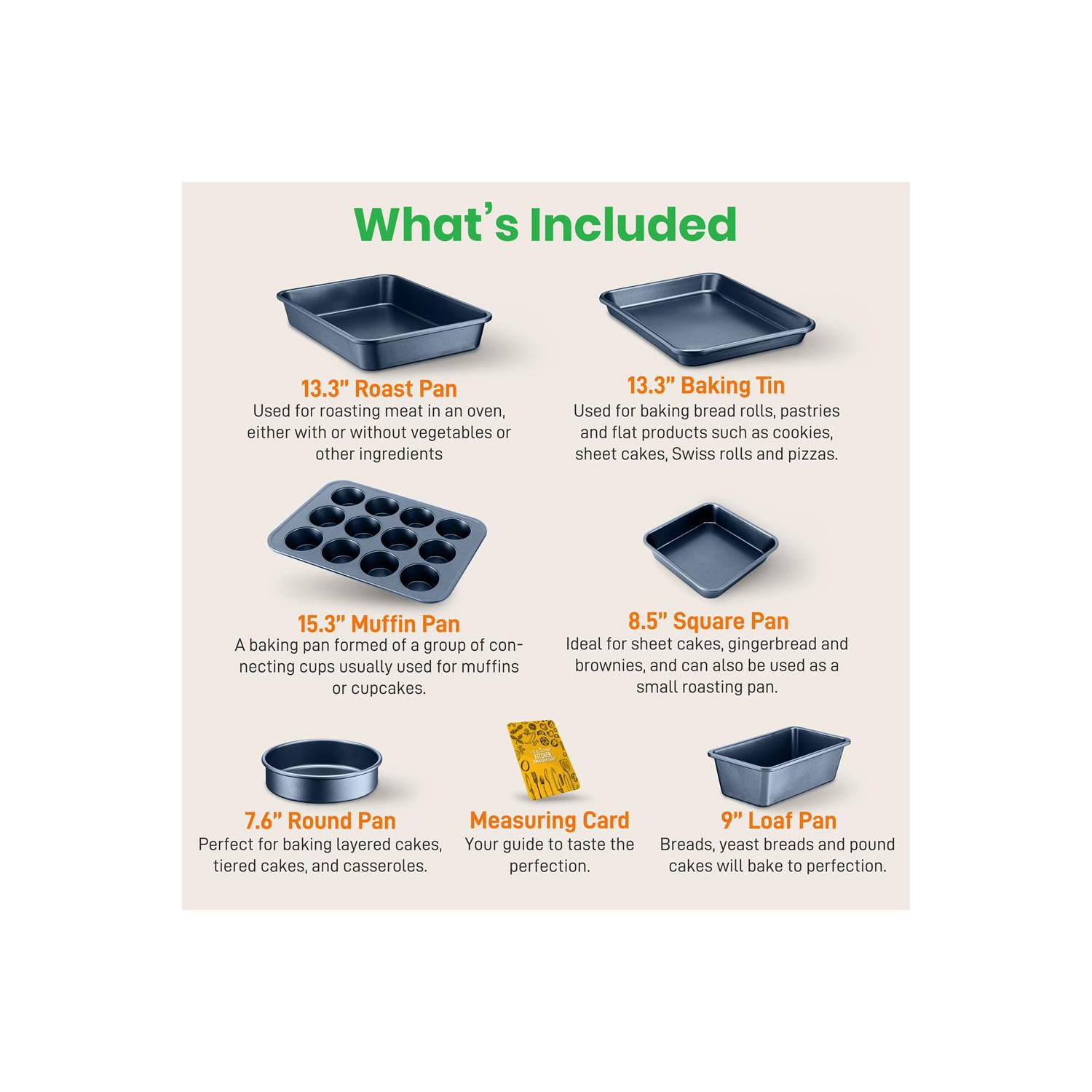 Kitchenware Pots & Pans Set – High-qualified Basic Kitchen Cookware Set, Non-Stick