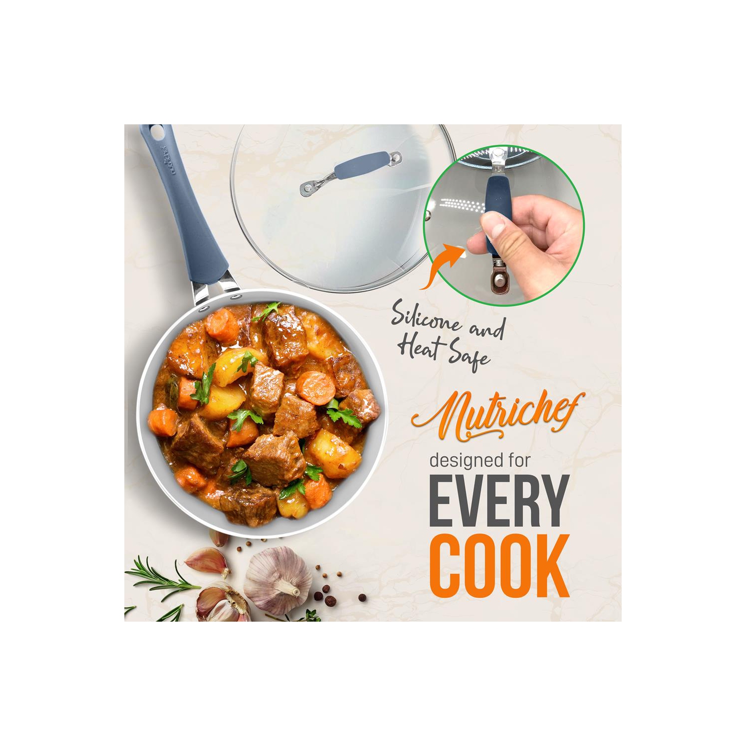 Kitchenware Pots & Pans Set – High-qualified Basic Kitchen Cookware Set, Non-Stick