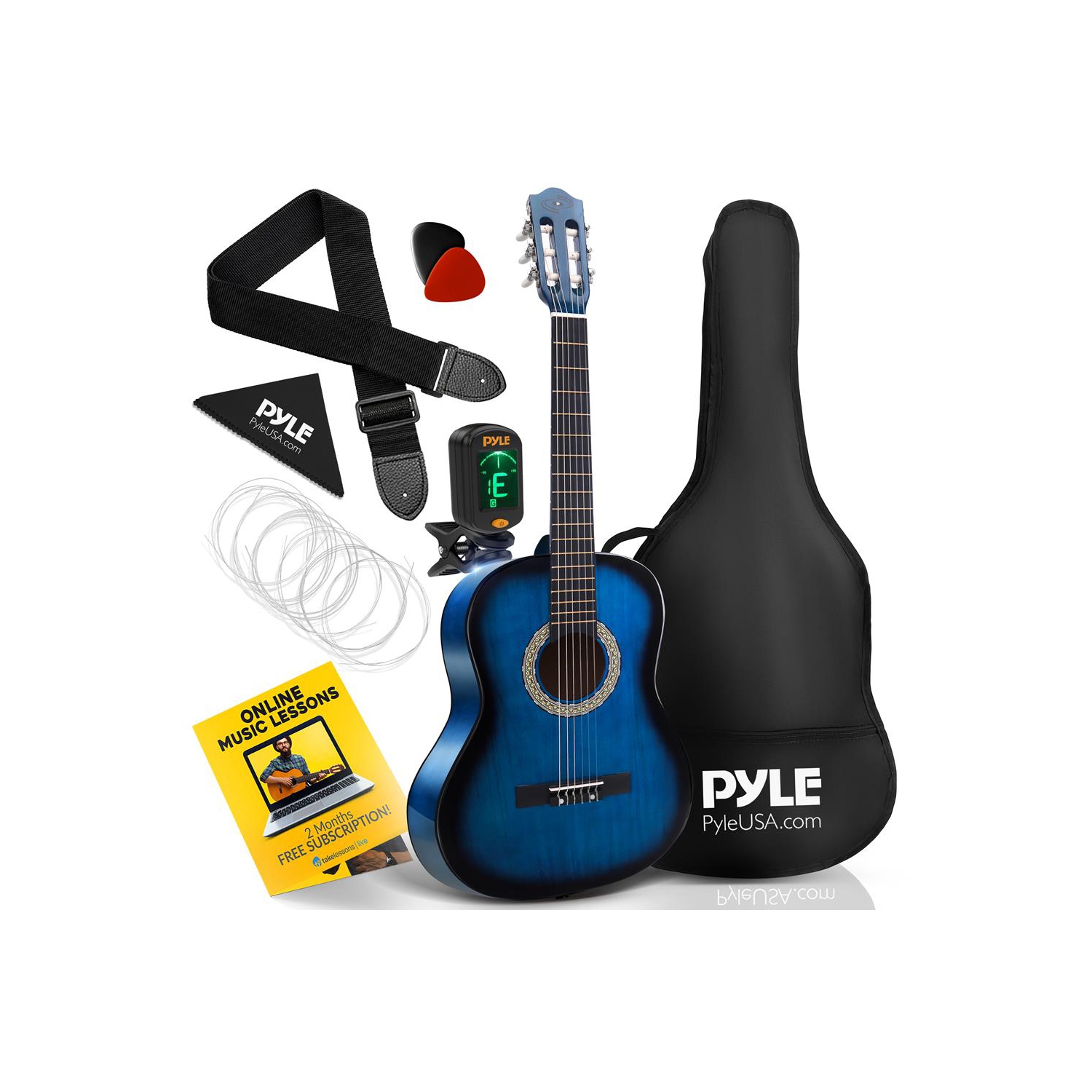 36'' -Inch 6-String Classic Guitar - 3/4 Size Scale Guitar with Digital Tuner & Accessory Kit,