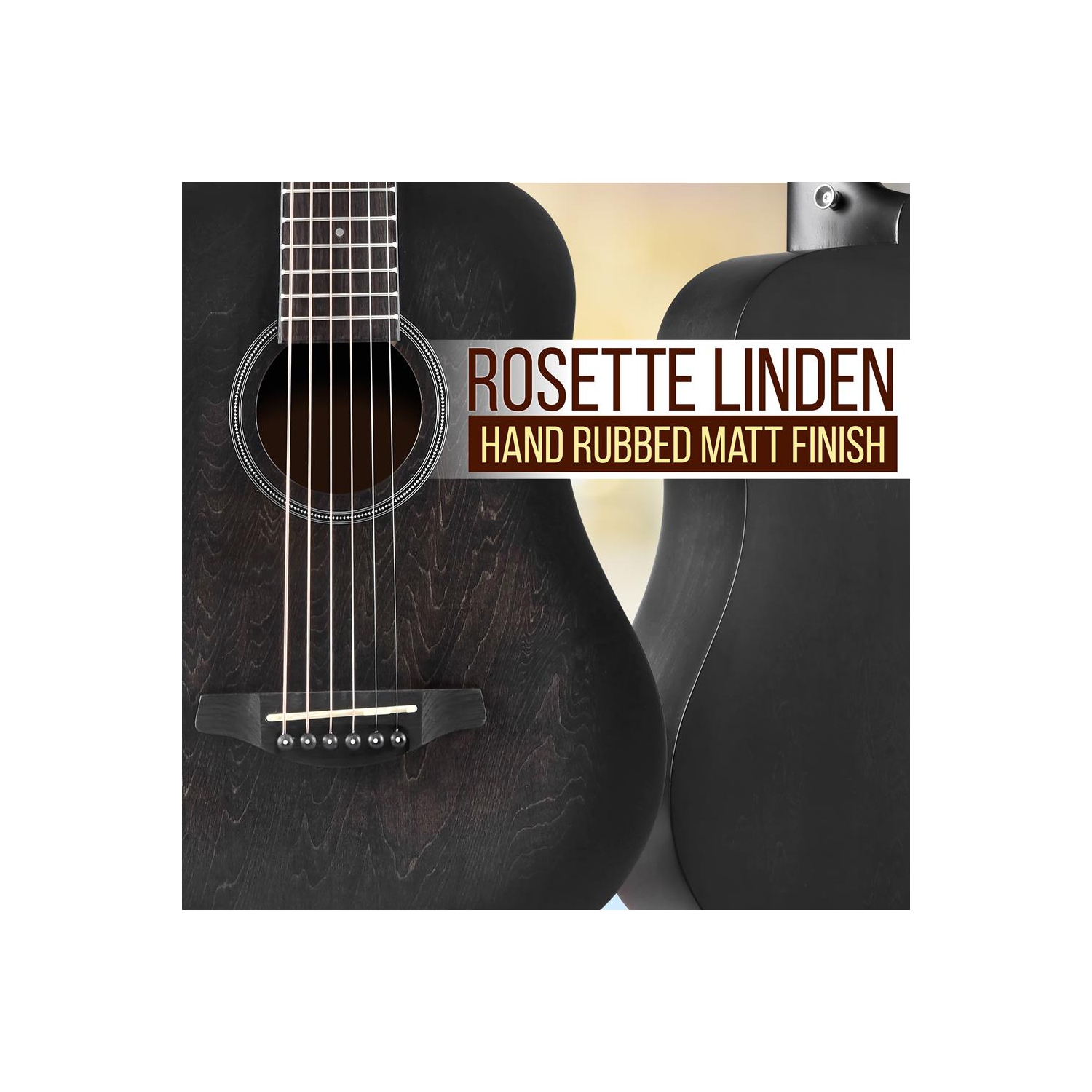 Guitare acoustique 6 cordes 34 po Beginners - guitare junior 1/2 avec trousse d'accessoires