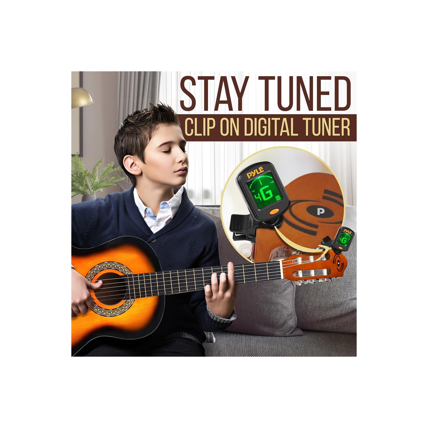 36'' -Inch 6-String Classic Guitar - 3/4 Size Scale Guitar with Digital Tuner & Accessory Kit,