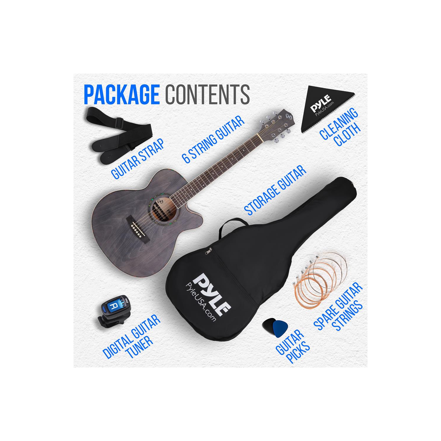 Beginners 6-String Acoustic Guitar - 36" Cutaway Body with Accessory Kit