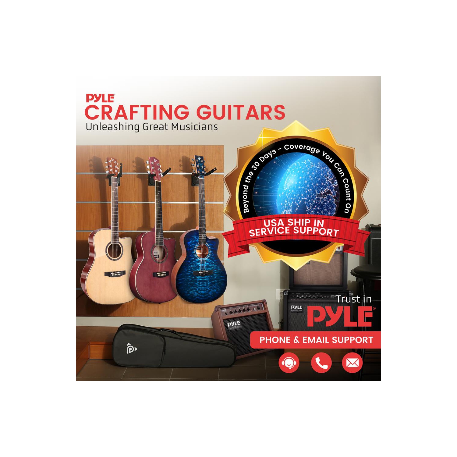 6-String Classic Nylon String Guitar, 30’’ Acoustic Junior Scale with Digital Tuner and Accessory Kit