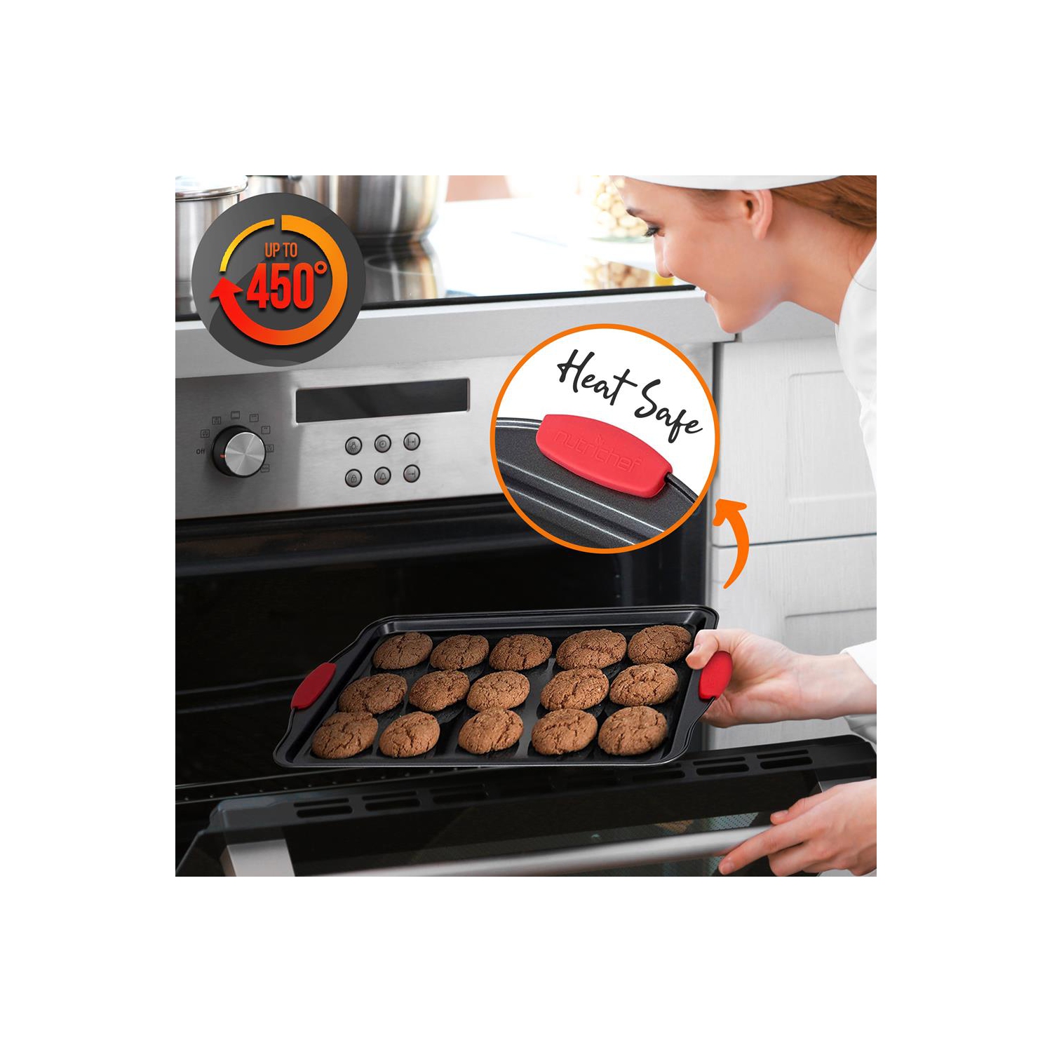 Casseroles et poêles de cuisine - batterie de cuisine de base hautement qualifiée, articles de cuisson antiadhésifs avec ustensiles