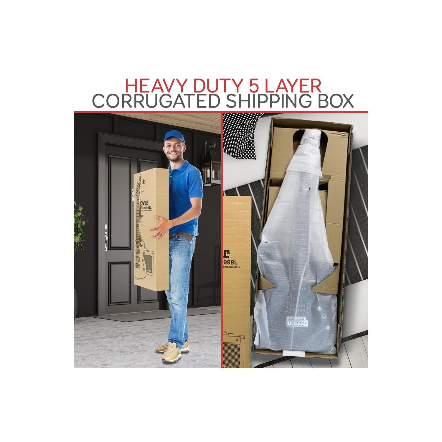 Ensemble guitare électrique à 6 cordes comprenant un amplificateur et une trousse d'accessoires