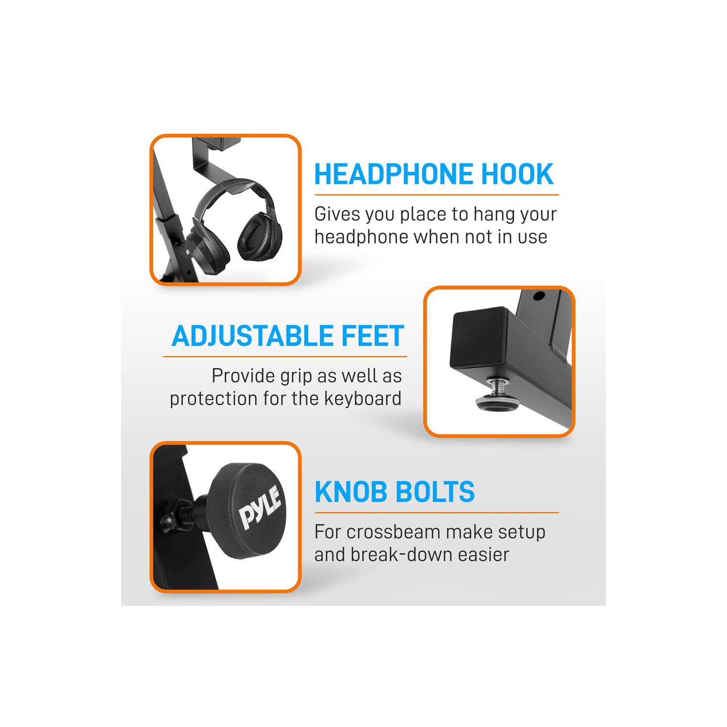 Heavy-Duty Music Stand with 2nd Tier - Z Style and Portable Stand with 2nd Tier with Height & With Adjustment