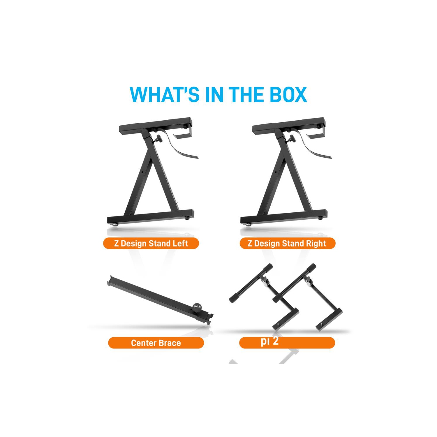 Heavy-Duty Music Stand with 2nd Tier - Z Style and Portable Stand with 2nd Tier with Height & With Adjustment