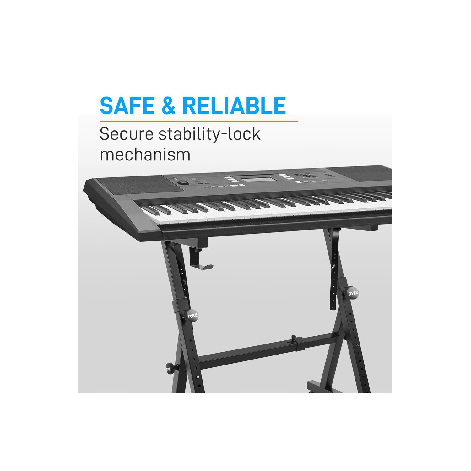 Support robuste pour clavier avec roulettes - Support pour piano numérique/électronique avec roues à hauteur réglable et verrouillables
