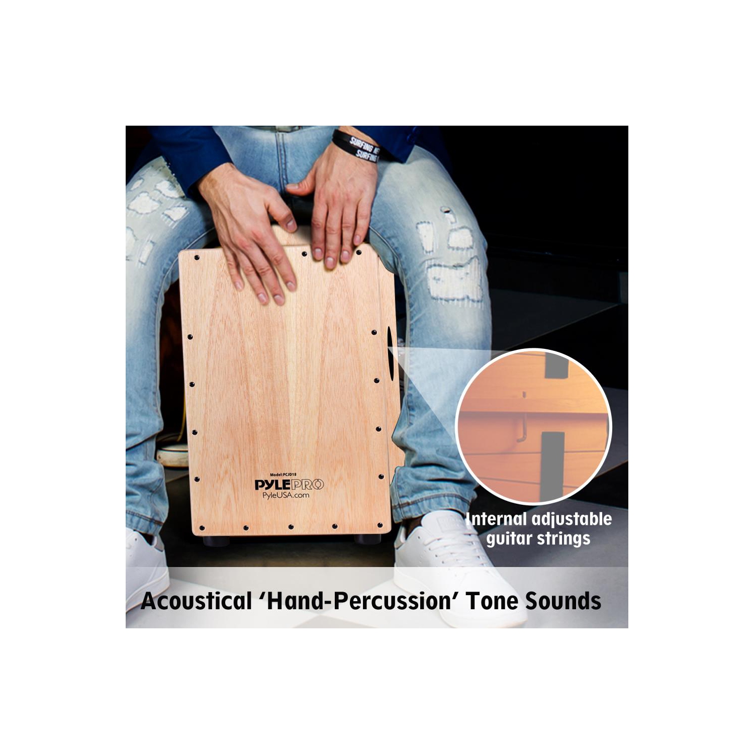 Strailed Jam Cajon - Coffret à percussion Cajon en bois