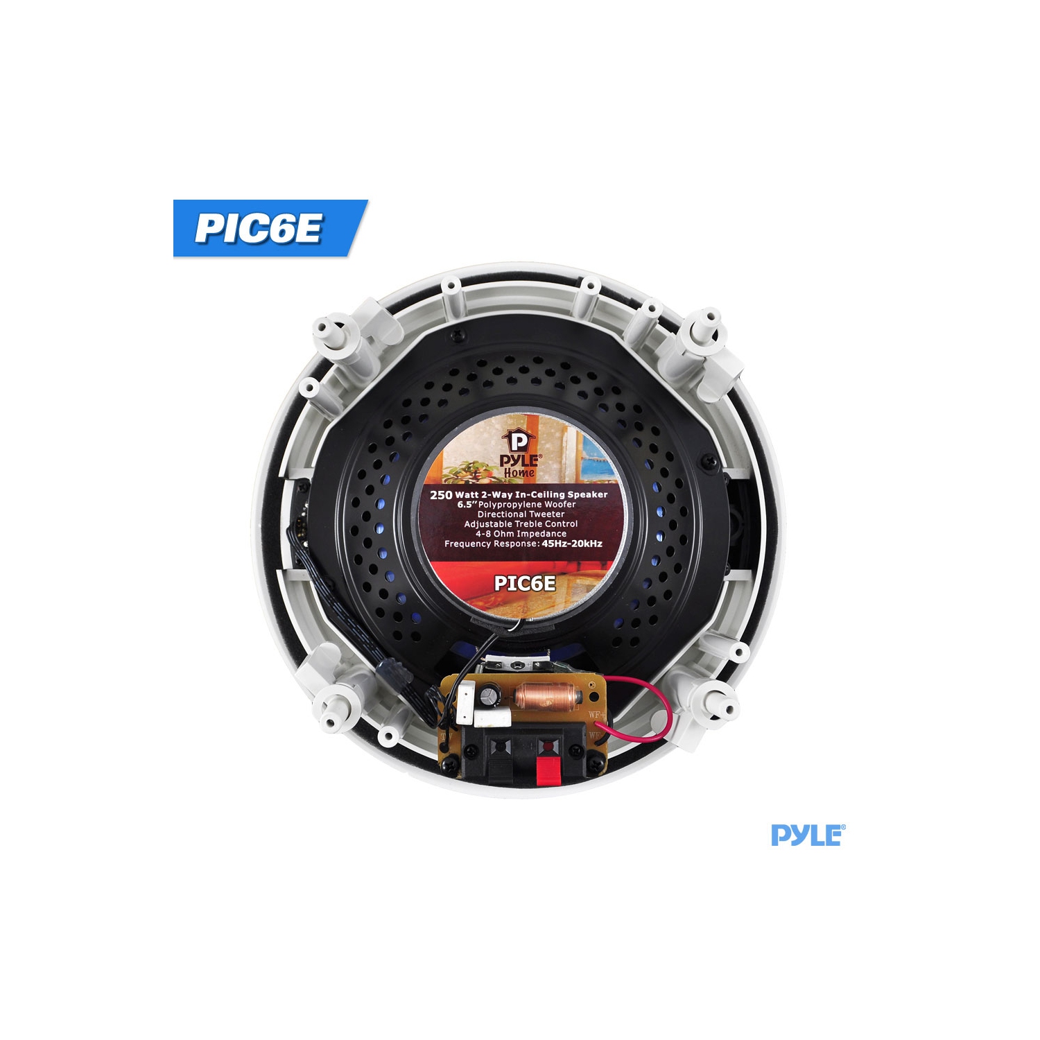 In-Wall / In-Ceiling Hi-Fi Speaker System - High Performance Home Speakers with Adjustable Treble Control