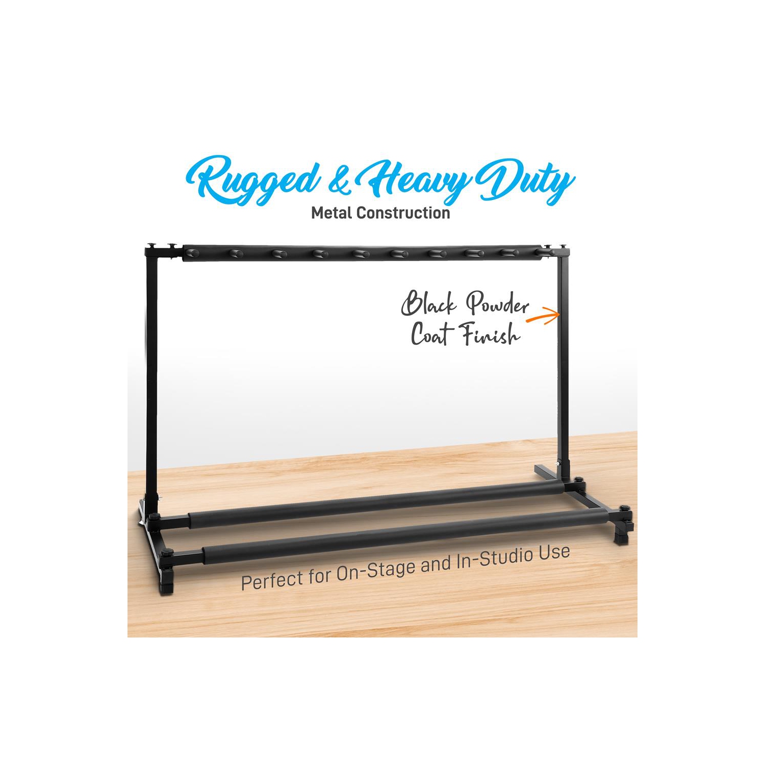 Support de guitare pliable à 9 espaces - Support de guitare, support de plancher pour plusieurs instruments