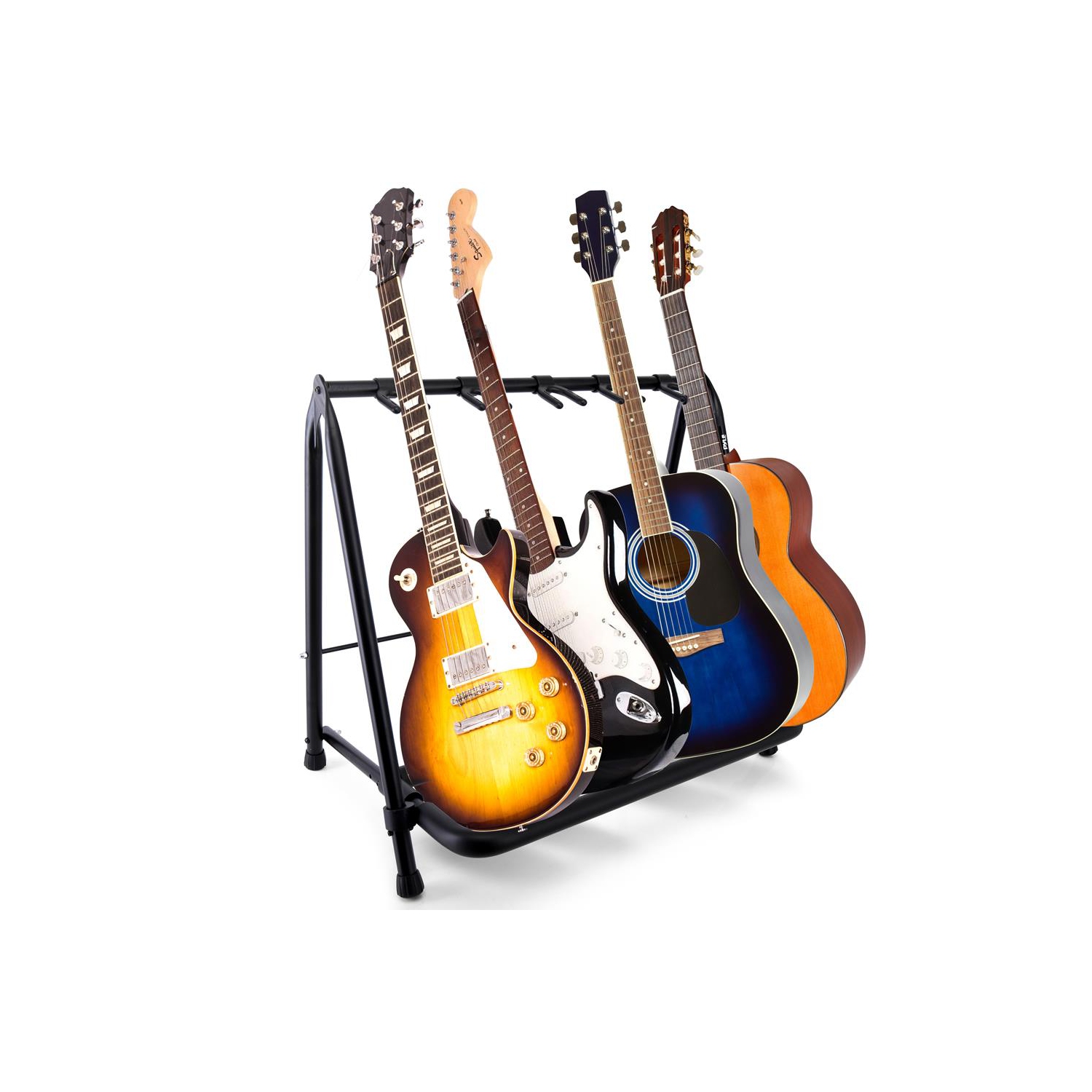 Support de guitare pliable à 5 espaces - Support de guitare, support de plancher pour plusieurs instruments
