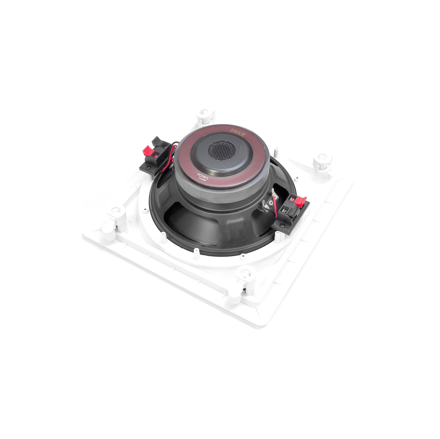 Haut-parleur d'extrêmes graves mural/de plafond 10 po, DVC, encastré, blanc, haut-parleur simple