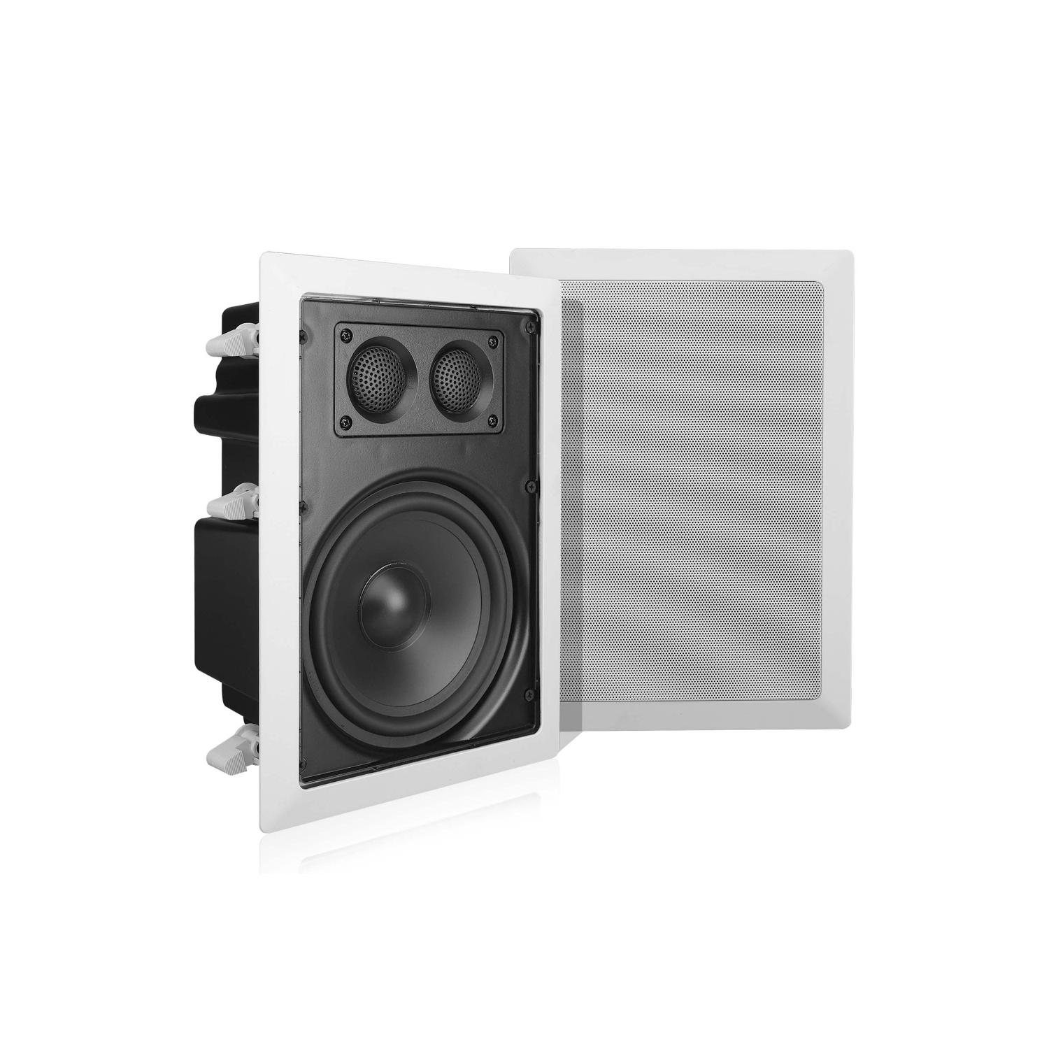 Système de haut-parleurs encastrables au mur/au plafond, 6,5 po, 2 voies, encastré, blanc