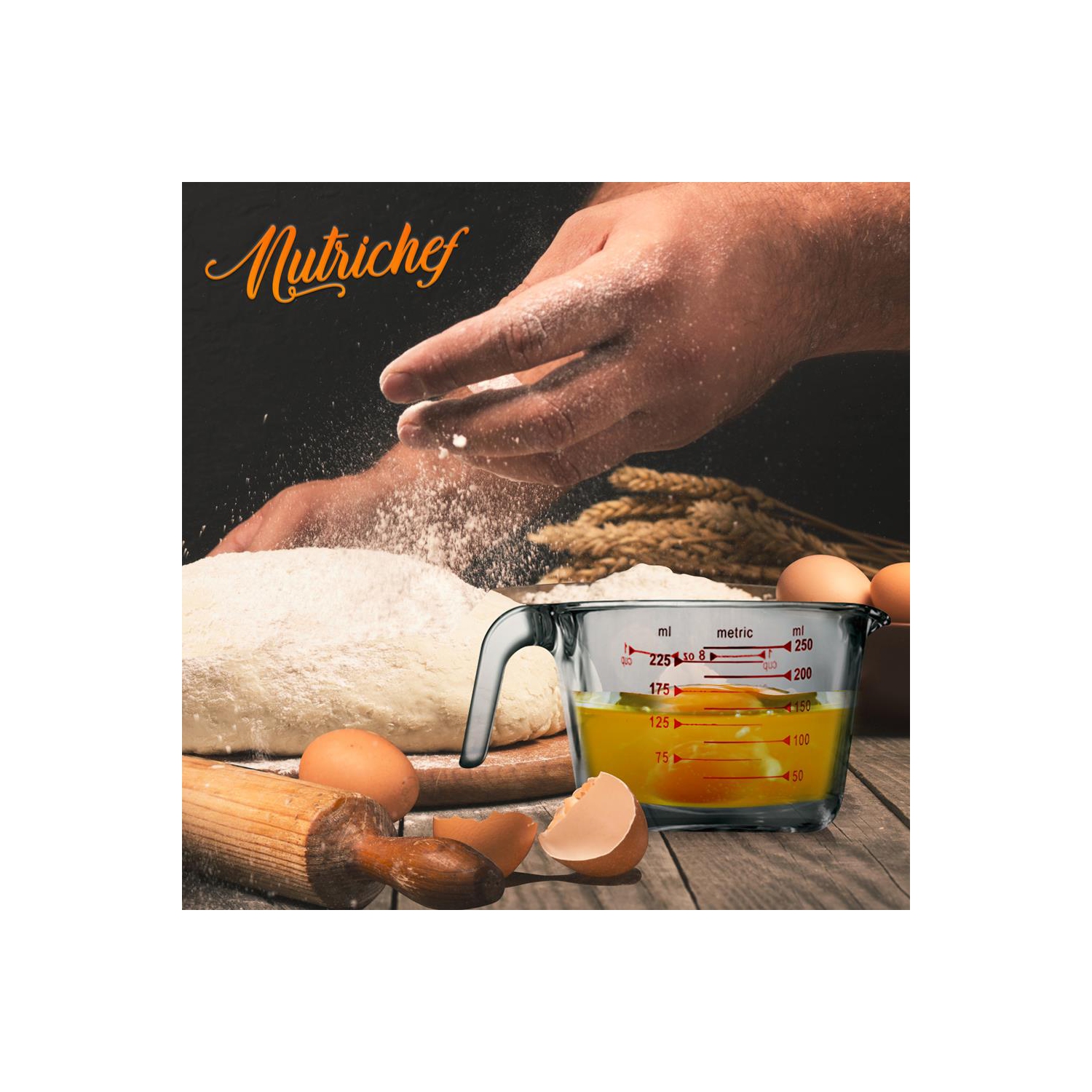 250 ml. High Borosilicate Glass Measuring Cup with Customized Decal Scale