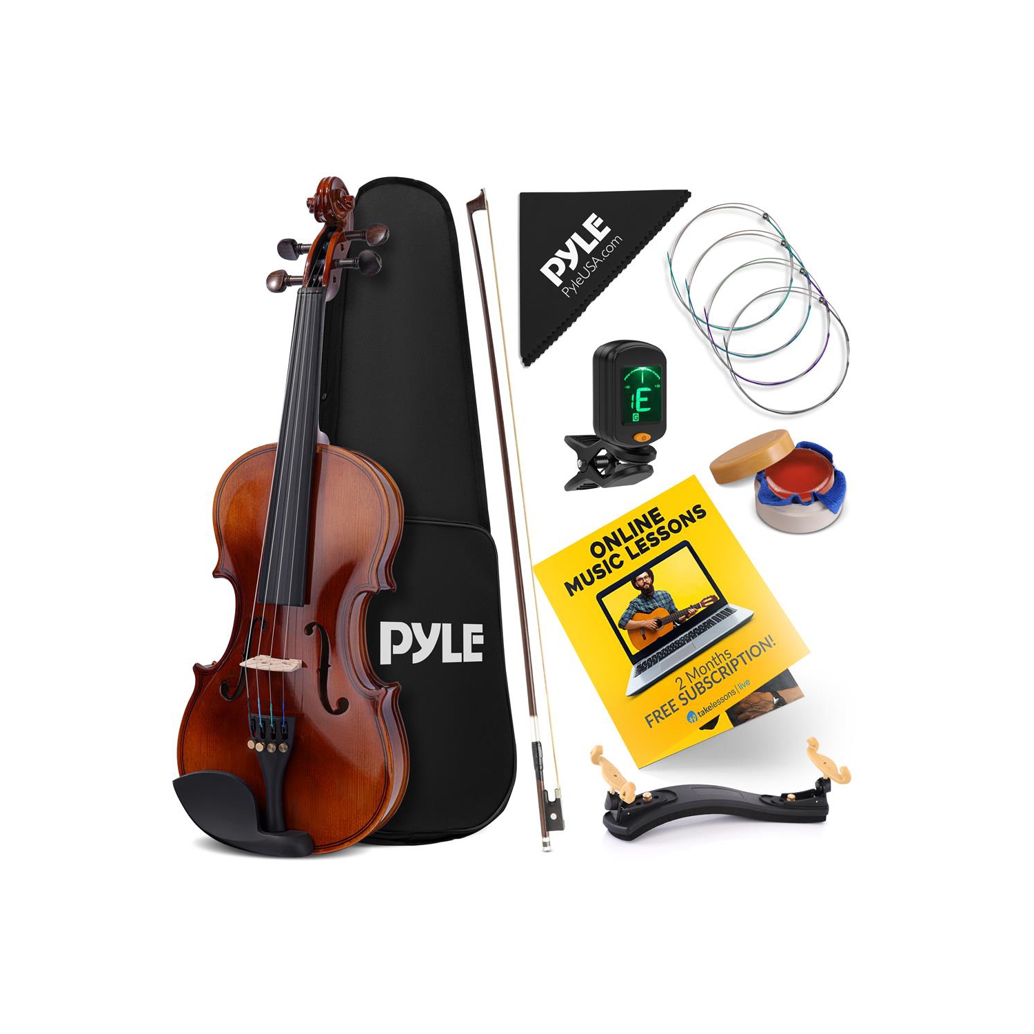 Plywood Violin Stringed Instrument - Student Grade Violin with Accessory Kit Included
