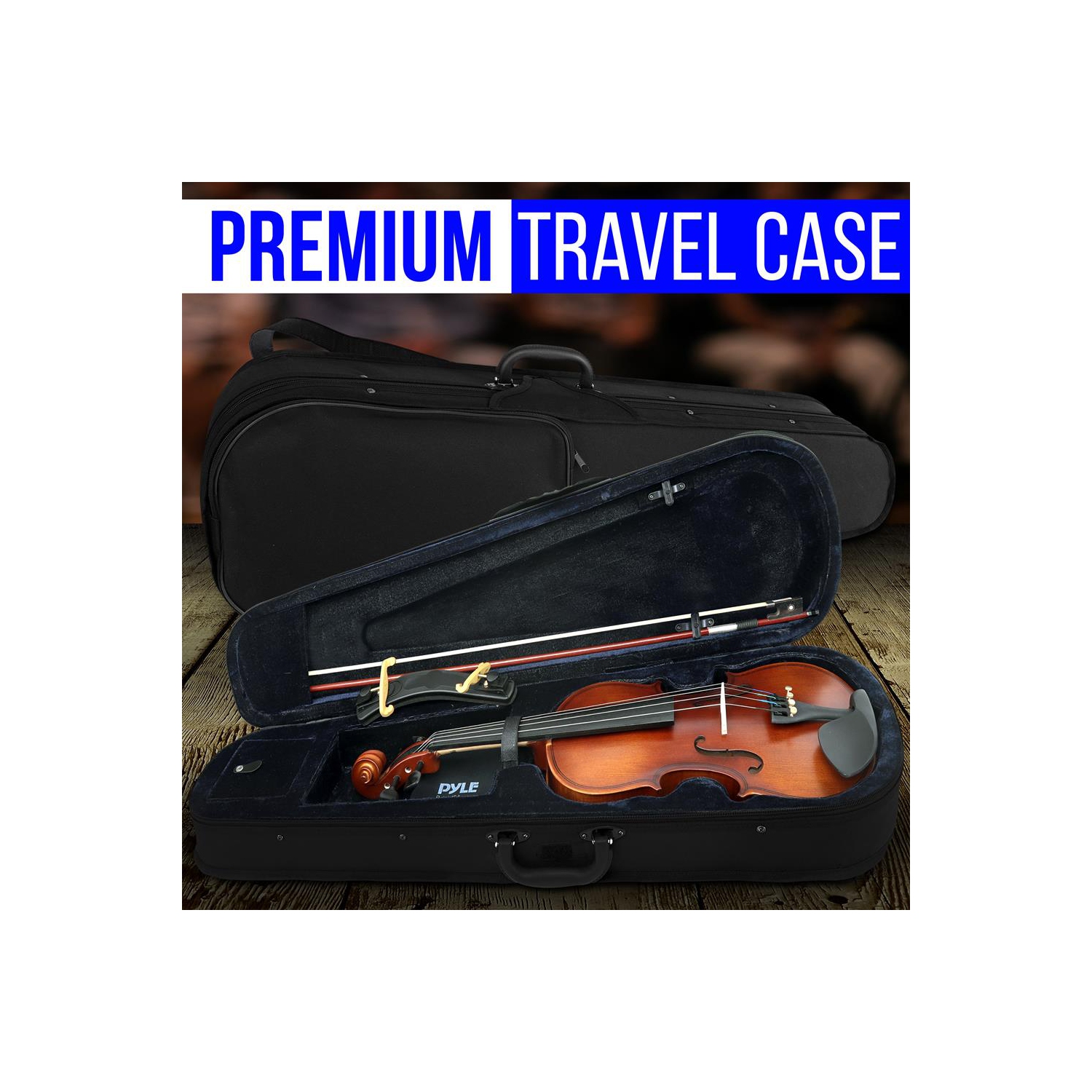 Instrument à cordes de violon en contreplaqué - violon de qualité étudiant avec trousse d'accessoires incluse