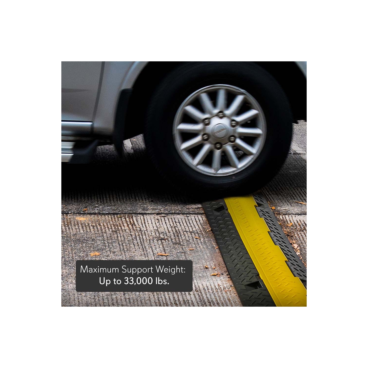 Cable Protector Cover Ramps - Cord/Wire Safety Concealment Floor Tracks with Flip-Open Access Lid, Rugged & Waterproof, Indoor/Outdoor Use