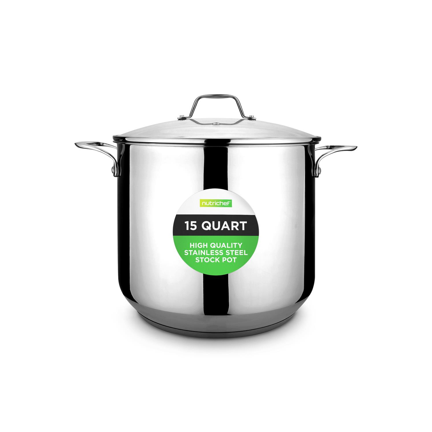 Marmite en acier inoxydable - 15 pintes, récipient à induction robuste, récipient à soupe avec couvercle