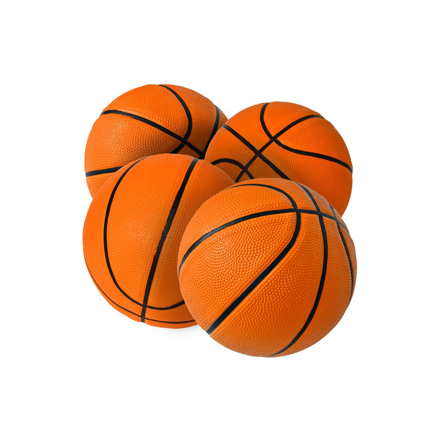 4 Pcs. Rubber Basketball - Made for Indoor and Outdoor Basketball Games with Deep Channel Construction