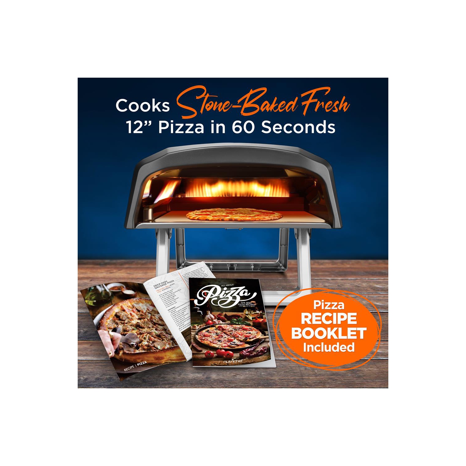 Portable Outdoor Pizza Oven - Gas Fired, Fire & Stone Outdoor Pizza Oven