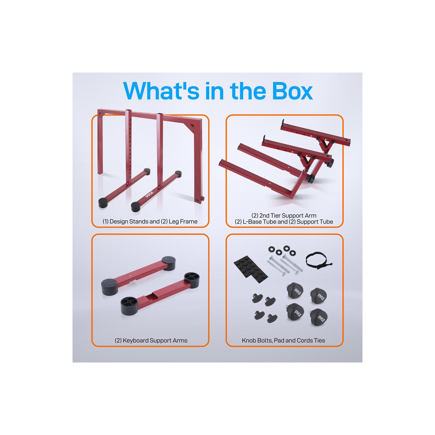 Support pour clavier robuste - Support à musique réglable en hauteur avec 2nd niveaux