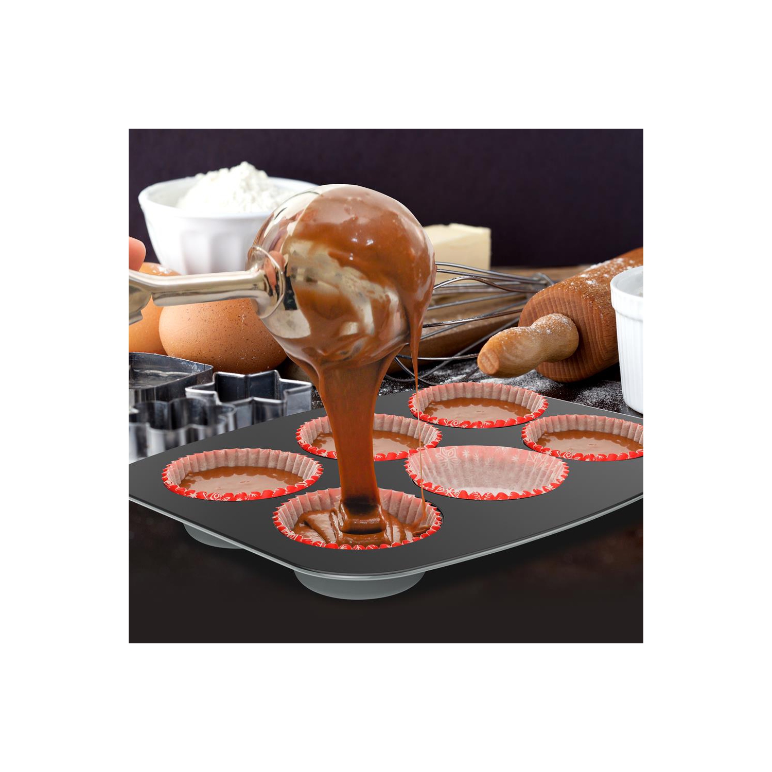 8pcs. Ensembles de plats de cuisson empilables en acier au carbone - revêtement antiadhésif, ensemble de plaques de cuisson