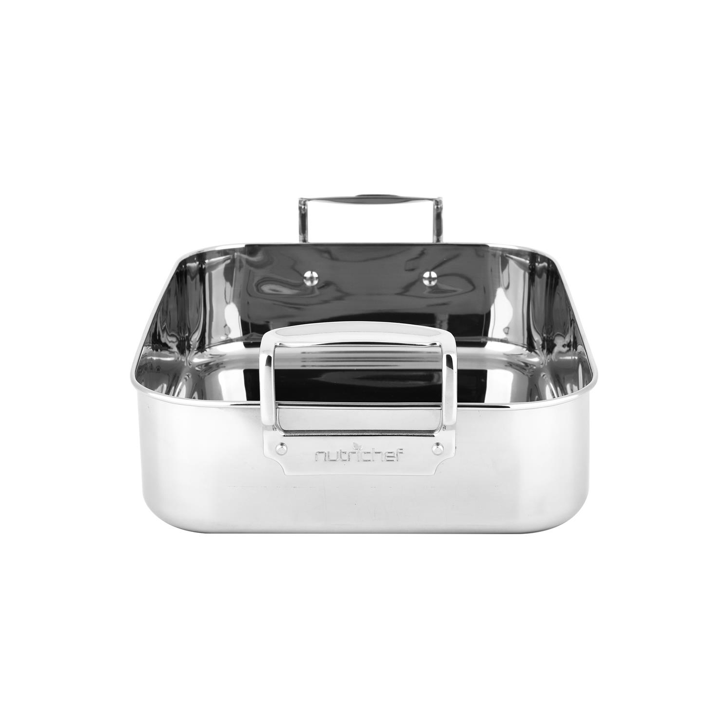 Roasting Pan / Roaster with Polished Rack and Cast Handle