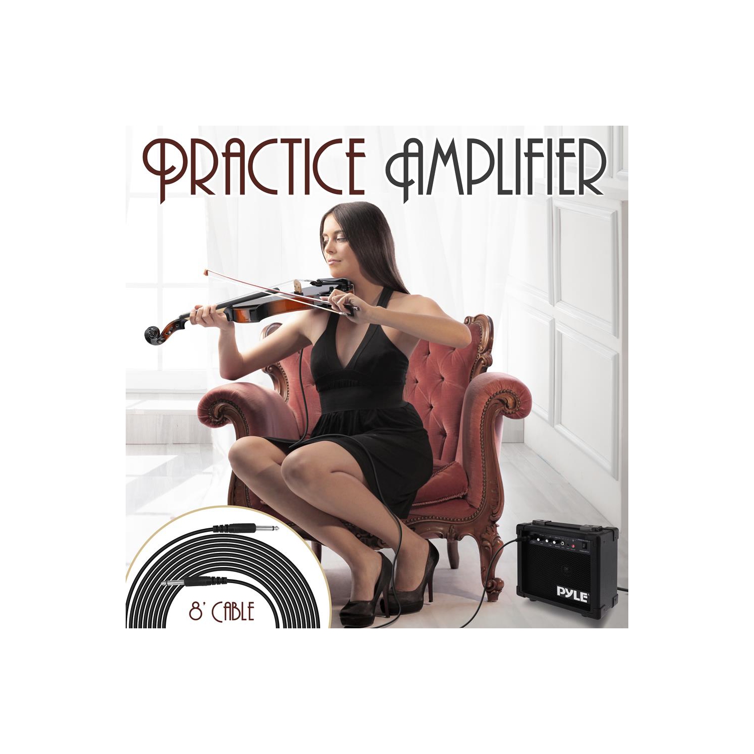 Instrument à cordes de violon en contreplaqué électrique - violon de qualité étudiante avec trousse d'accessoires incluse