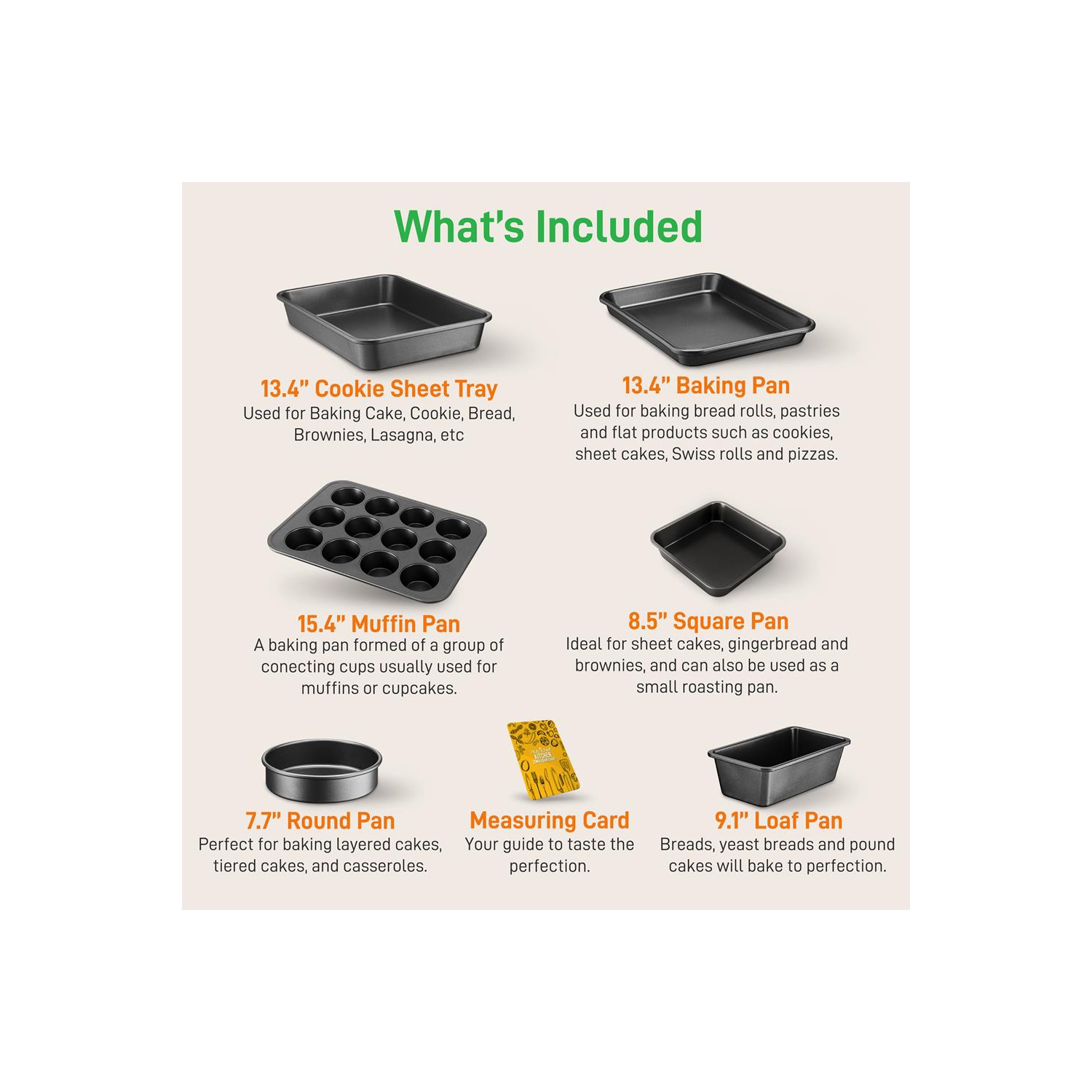 Plaques de cuisson de four de cuisine - acier au carbone, revêtement antiadhésif noir à l'intérieur et à l'extérieur Ensemble de plaques de cuisson