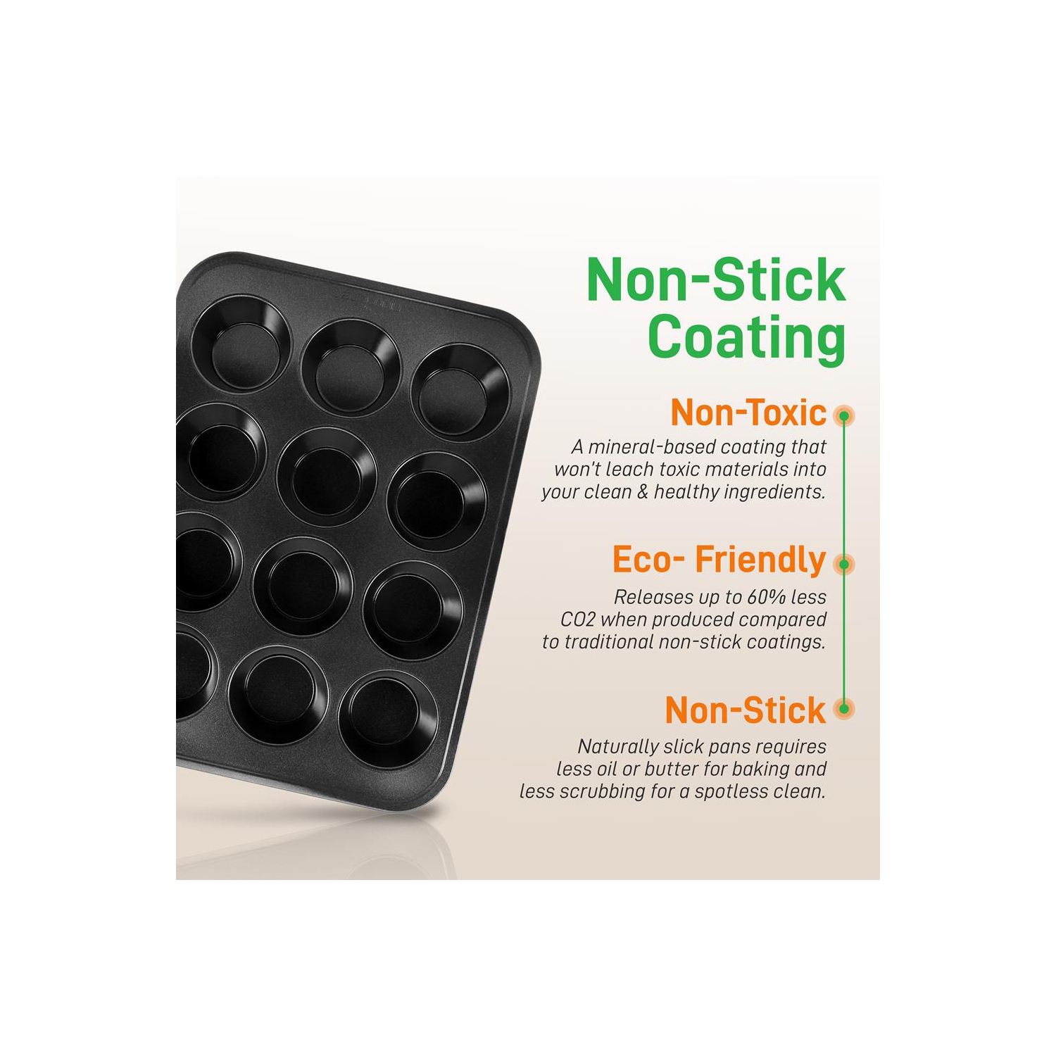 Plaques de cuisson de four de cuisine - acier au carbone, revêtement antiadhésif noir à l'intérieur et à l'extérieur Ensemble de plaques de cuisson